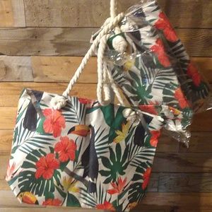 x2 New Toucan tote with rope handles Nollia
